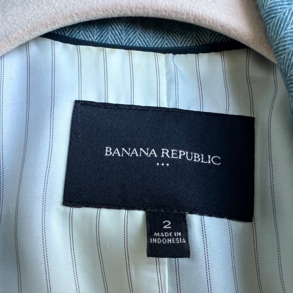 Banana Republic Teal Herringbone Blazer - Size 2 - Picture 3 of 6